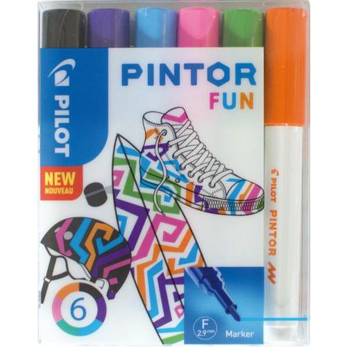 Set 6 marqueurs Pintor pointe fine couleurs funs thumbnail image 1