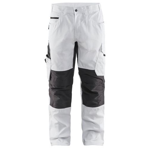 Pantalon De Travail Peintre Stretch Blanc/gris Foncé Taille 48l
