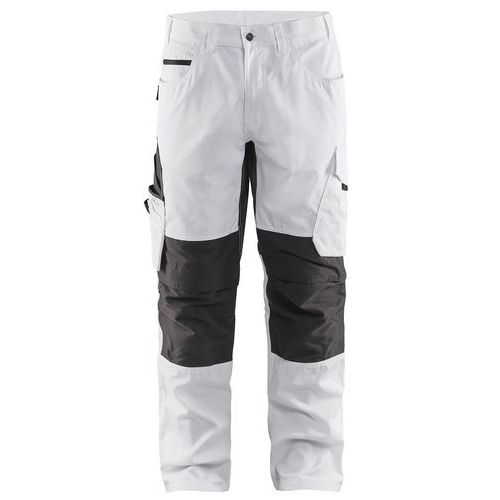 Pantalon De Travail Peintre Stretch Blanc/gris Foncé Taille 48