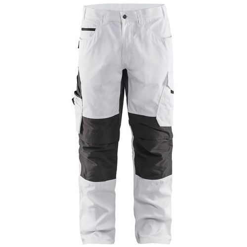 Pantalon De Travail Peintre Stretch Blanc/gris Foncé Taille 54