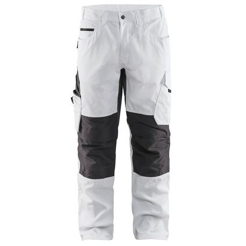 Pantalon De Travail Peintre Stretch Blanc/gris Foncé Taille 56 - Homme