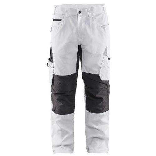 Pantalon De Travail Peintre Stretch Blanc/gris Foncé Taille 46c - Homme