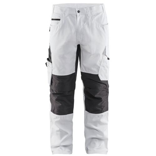 Pantalon De Travail Peintre Stretch Blanc/gris Foncé Taille 48c