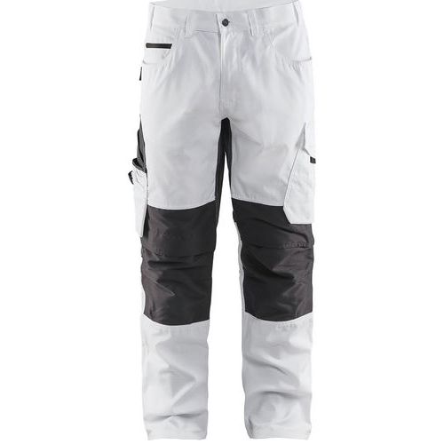 Pantalon De Travail Peintre Stretch Blanc/gris Foncé Taille 58c