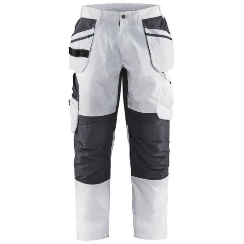 Pantalon De Travail Peintre Stretch Blanc/gris Foncé Taille 44l