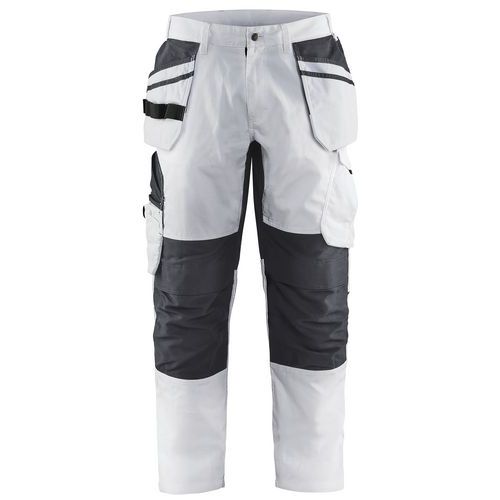 Pantalon De Travail Peintre Stretch Blanc/gris Foncé Taille 38