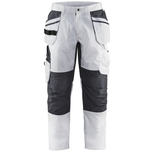 Pantalon De Travail Peintre Stretch Blanc/gris Foncé Taille 40