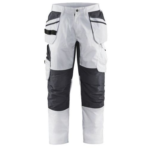 Pantalon De Travail Peintre Stretch Blanc/gris Foncé Taille 44