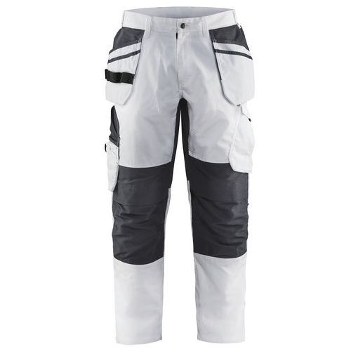 Pantalon De Travail Peintre Stretch Blanc/gris Foncé Taille 46