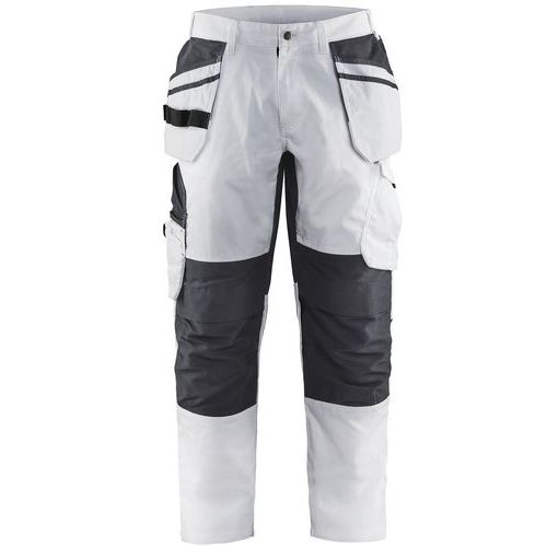 Pantalon De Travail Peintre Stretch Blanc/gris Foncé Taille 50