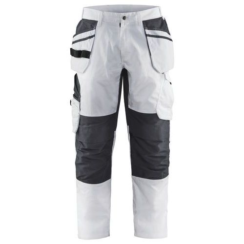 Pantalon De Travail Peintre Stretch Blanc/gris Foncé Taille 56