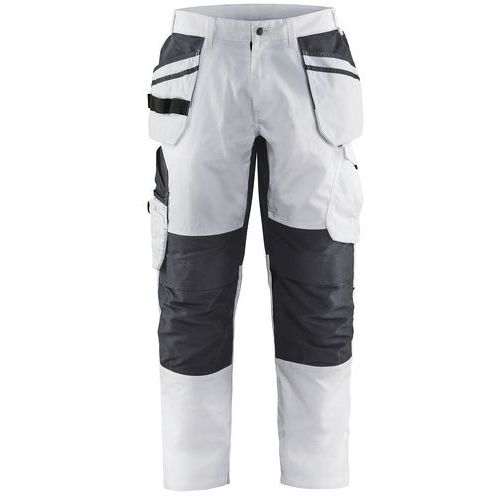 Pantalon De Travail Peintre Stretch Blanc/gris Foncé Taille 58