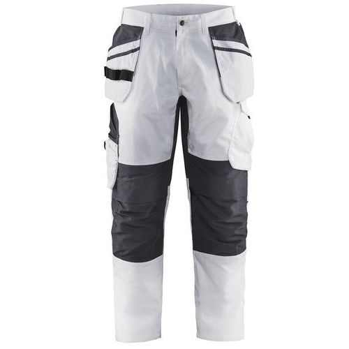 Pantalon De Travail Peintre Stretch Blanc/gris Foncé Taille 48c