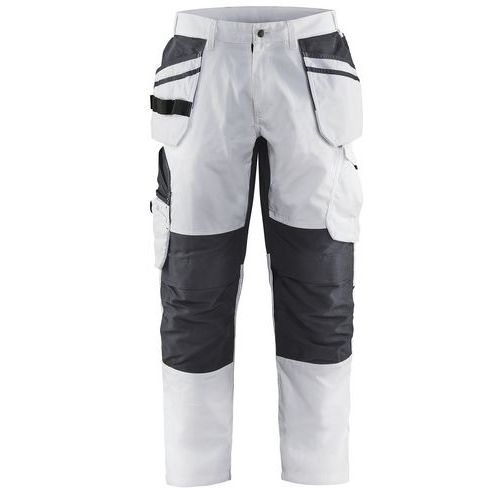 Pantalon De Travail Peintre Stretch Blanc/gris Foncé Taille 50c