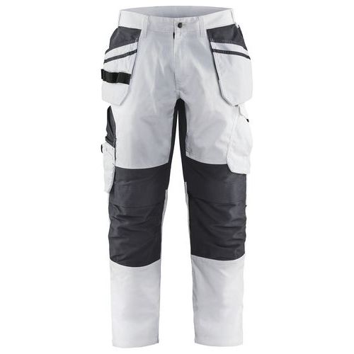 Pantalon De Travail Peintre Stretch Blanc/gris Foncé Taille 52c