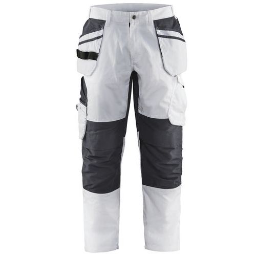 Pantalon De Travail Peintre Stretch Blanc/gris Foncé Taille 54c