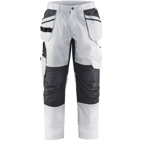 Pantalon De Travail Peintre Stretch Blanc/gris Foncé Taille 58c