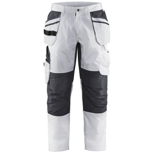 Pantalon De Travail Peintre Stretch Blanc/gris Foncé Taille 38c