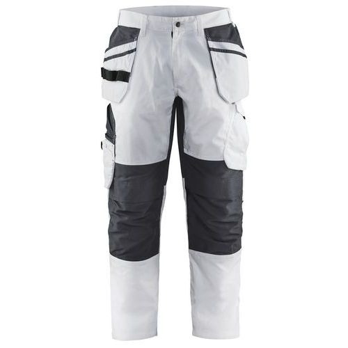 Pantalon De Travail Peintre Stretch Blanc/gris Foncé Taille 42c