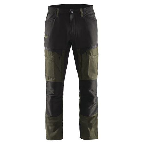 Pantalon De Travail Services Stretch Vert Olive/noir Taille 46c