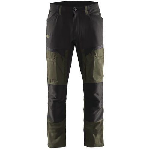 Pantalon De Travail Services Stretch Vert Olive/noir Taille 48c