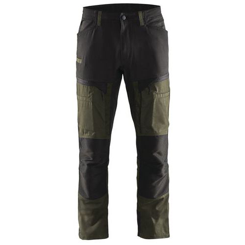 Pantalon De Travail Services Stretch Vert Olive/noir Taille 56c