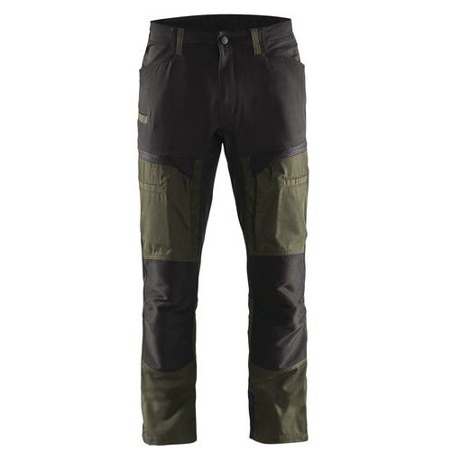 Pantalon De Travail Services Stretch Vert Olive/noir Taille 58c