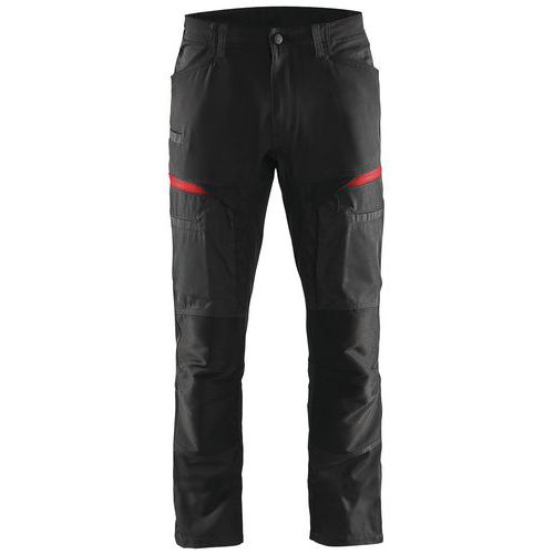 Pantalon De Travail Services Stretch Noir/rouge Taille 42l