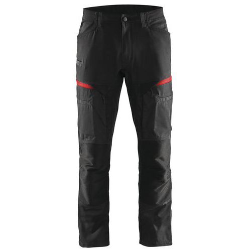 Pantalon De Travail Services Stretch Noir/rouge Taille 44l