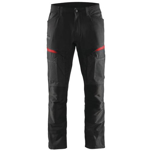 Pantalon De Travail Services Stretch Noir/rouge Taille 50l