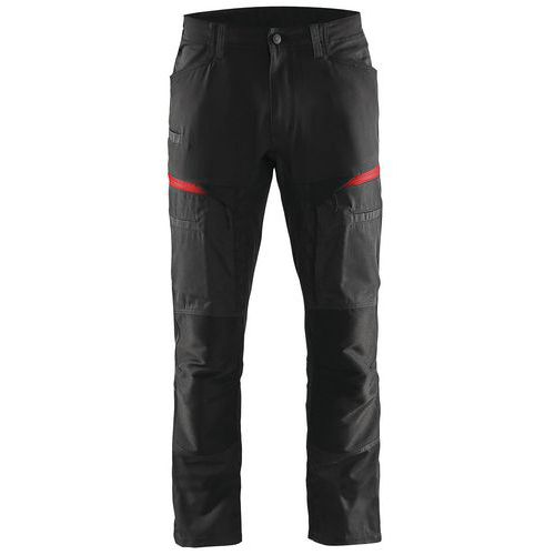 Pantalon De Travail Services Stretch Noir/rouge Taille 38