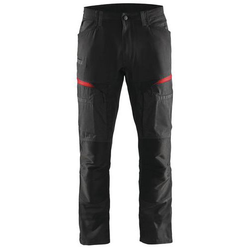 Pantalon De Travail Services Stretch Noir/rouge Taille 40
