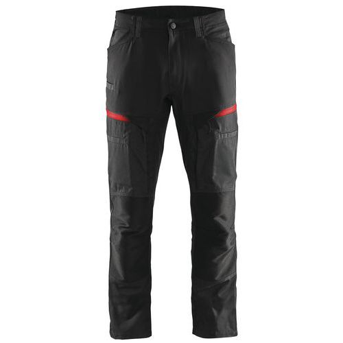 Pantalon De Travail Services Stretch Noir/rouge Taille 52