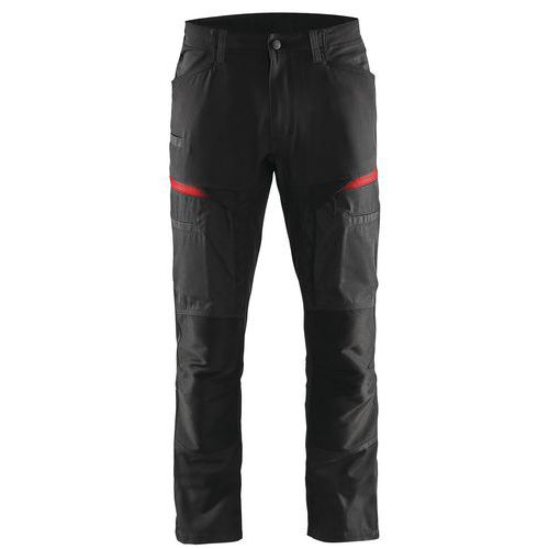 Pantalon De Travail Services Stretch Noir/rouge Taille 54