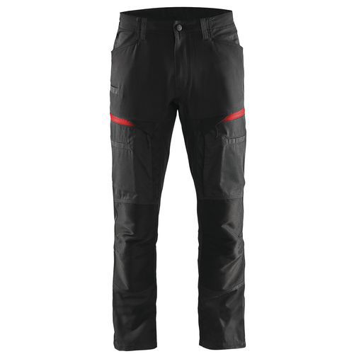 Pantalon De Travail Services Stretch Noir/rouge Taille 56