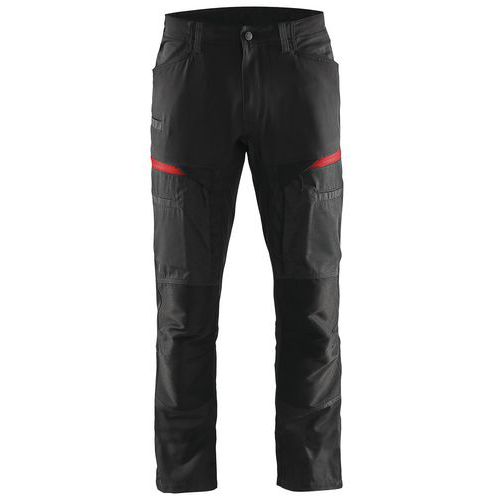 Pantalon De Travail Services Stretch Noir/rouge Taille 52c