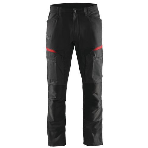 Pantalon De Travail Services Stretch Noir/rouge Taille 56c