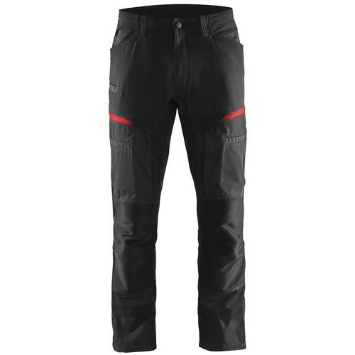 Pantalon De Travail Services Stretch Noir/rouge Taille 38c
