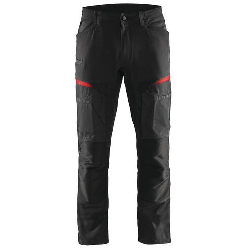 Pantalon De Travail Services Stretch Noir/rouge Taille 40c