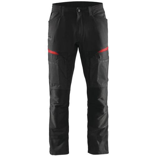 Pantalon De Travail Services Stretch Noir/rouge Taille 42c