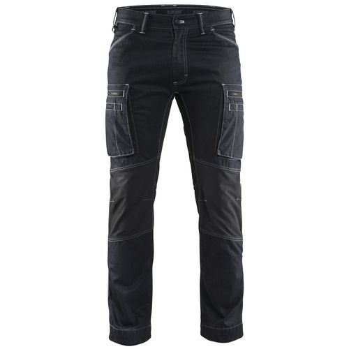 Pantalon De Travail Services Denim Stretch Marine/noir Taille 52