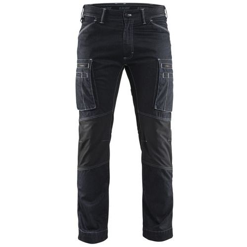 Pantalon De Travail Services Denim Stretch Marine/noir Taille 54