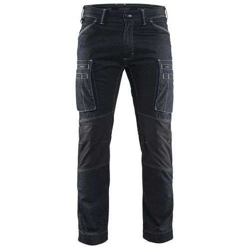 Pantalon De Travail Services Denim Stretch Marine/noir Taille 56