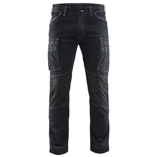 Pantalon De Travail Services Denim Stretch Marine/noir Taille 46c
