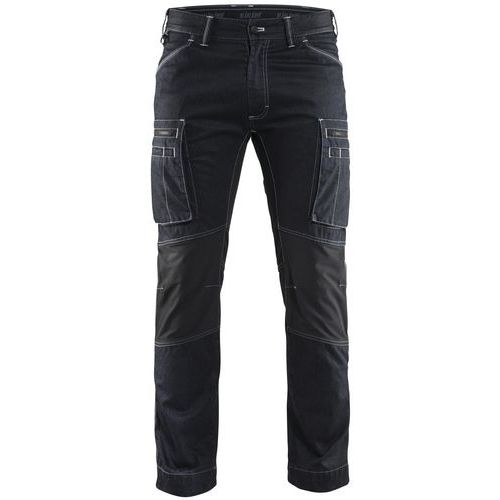 Pantalon De Travail Services Denim Stretch Marine/noir Taille 54c