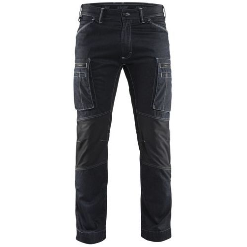 Pantalon De Travail Services Denim Stretch Marine/noir Taille 58c