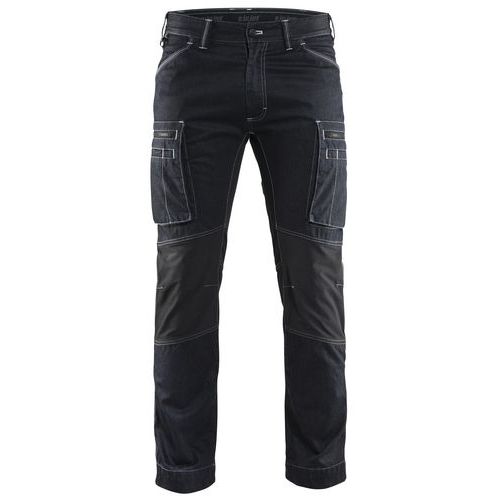 Pantalon De Travail Services Denim Stretch Marine/noir Taille 42c