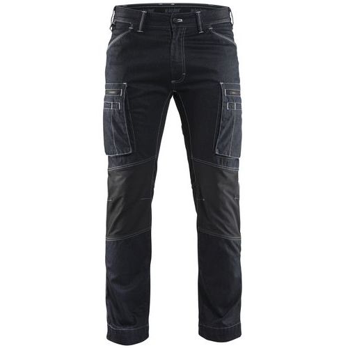 Pantalon De Travail Services Denim Stretch Marine/noir Taille 44c
