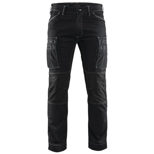 Pantalon De Travail Services Denim Stretch Noir Taille 38