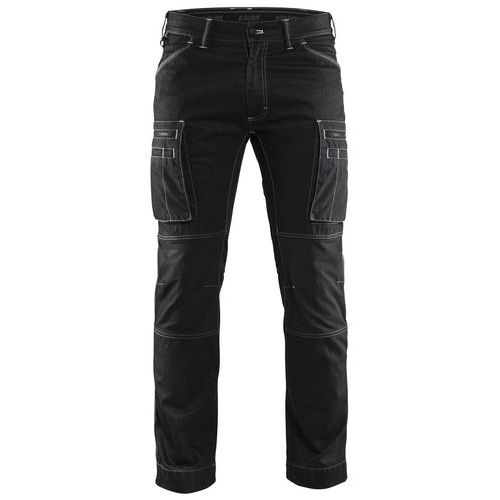Pantalon De Travail Services Denim Stretch Noir Taille 40